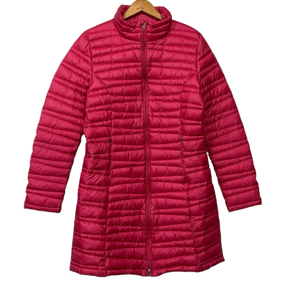 Patagonia Fiona Goose Down Puffer Long line Coat Parka Pink M